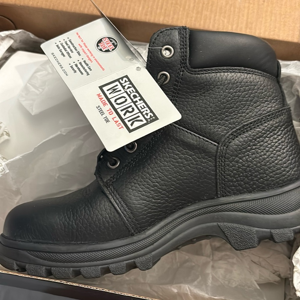 Steel toe work boots
